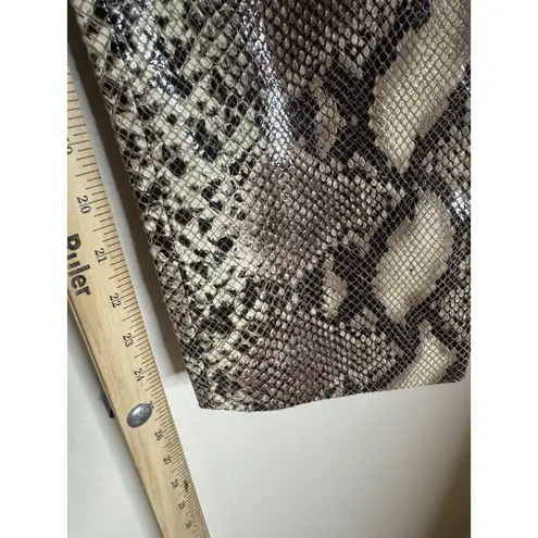 Karina Grimaldi Lamb Leather Snake Print Pants High Waisted Tapered Tie size 26
