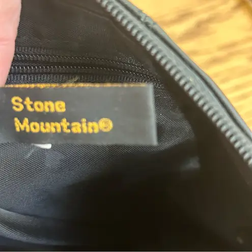 STONE MOUNTAIN Black Leather Crossbody Minimalist Purse