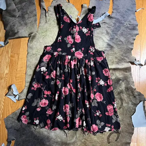 Moda International Floral Cottage Grunge Pinafore Dress