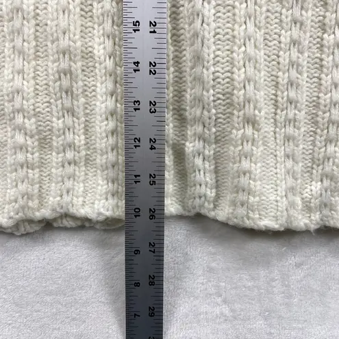 Avalin Sweater Vest Faux Fur Collar Wool Blend Sleeveless Knit Ivory M White Size M