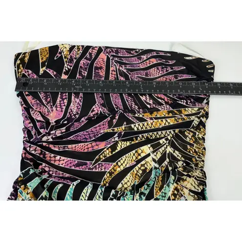 Love j Floral Print Strapless Bodycon Dress Ruched Mini Party Club Colorful LG