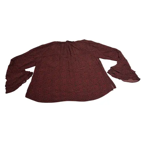 Cleobella Phoebe Ruffle Floral Top Size XS Flowy Boho Whisigoth Office Girly