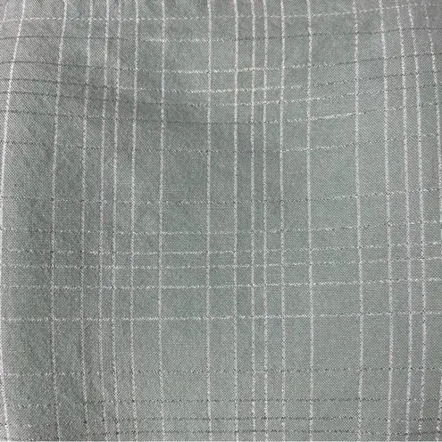 Handmade Wrap Dress Green Metallic Tulip Sleeves Twee Pockets Gathered Skirt