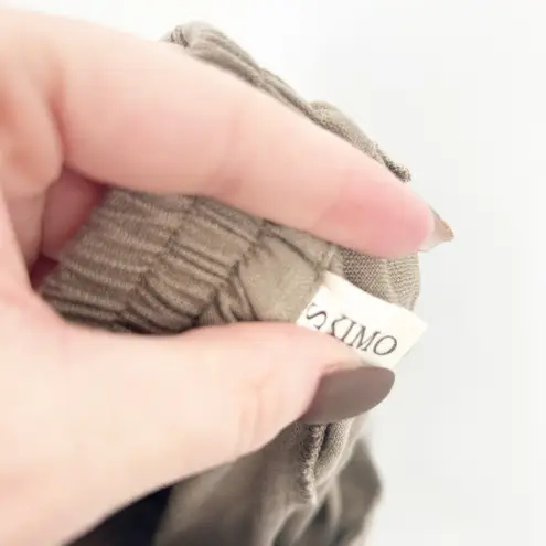 Iximo Womens Beachy Lounge Lagenlook Tapered Leg 100% Linen Pants Size S Khaki Brown