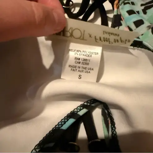 Beach Riot Free People x Swim Top Women’s Size Small Floral Lace Up Back Top