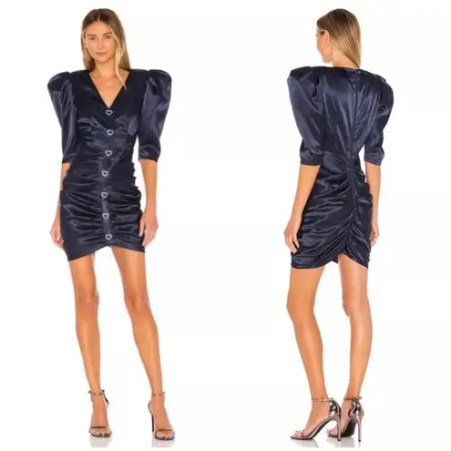 Bronx and Banco Jana Puff Sleeve Heart Mini Dress Size Large