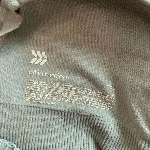 All In Motion Sports Bra Size XXL Gray Strappy Back Workout Athletic Activewear