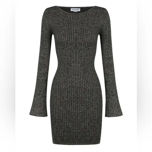 Charlie Holiday Kiara Mini Dress Black Lurex Size Small NWT