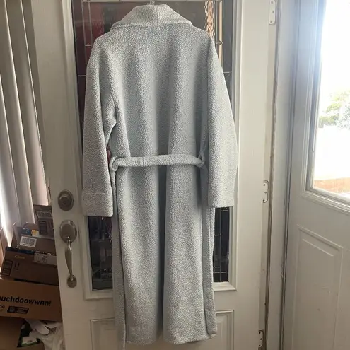 CUTE! Plush Necessities LT Blue M Women's Robe Spa Pockets Belt ($140) Size M