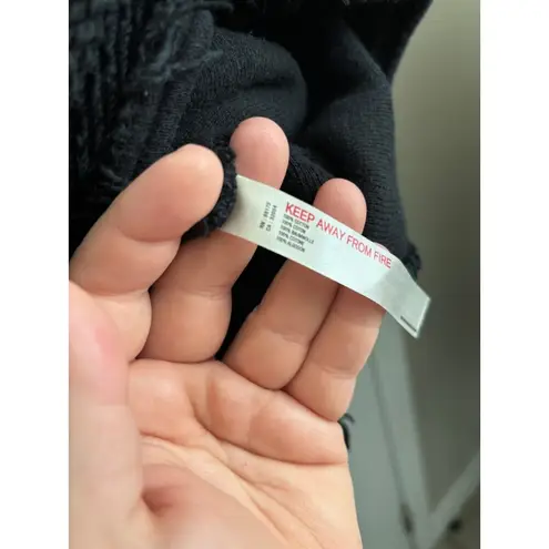 Free People  Beach Rowan Oversized Black Knit Button-Up Pullover Sweater Jacket s - Image 4