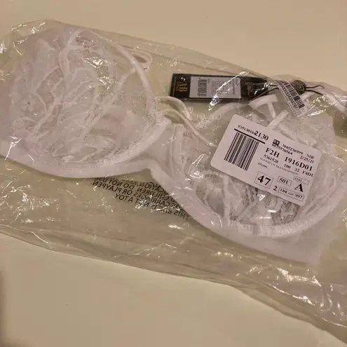 NWT Dita Von Teese Maestra White Lace Underwire Balconette Bra Size 32F