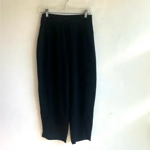 Disturbia Aya Embroidered Linen Blend Balloon Pants Size 4 NWT Black