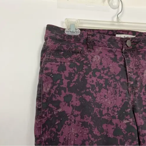 CAbi  Twilight Purple Black Camo Skinny Jeans Size 10