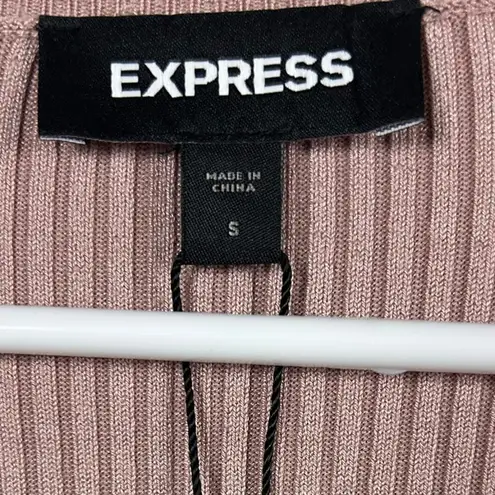 Express Fitted V Neck Color Block Sweater size S NWT