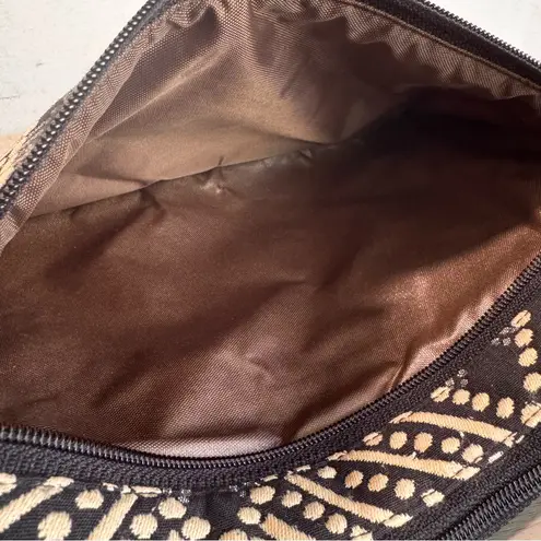 Danny K Tapestry Black And White Travel Crossbody Multi Compartment Bag Purse