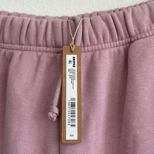 SKIMS Cotton Fleece Classic Straight Leg Pant in Dusk, Size Small
