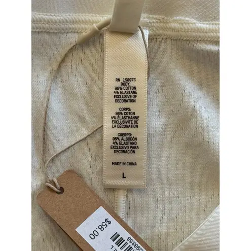 SKIMS Logo Pointelle Leggings Bone Size Large