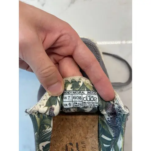 Hey Dude Wendy Natural Indigo Slip On Shoes Casual Comfort Beach Women's Size 7