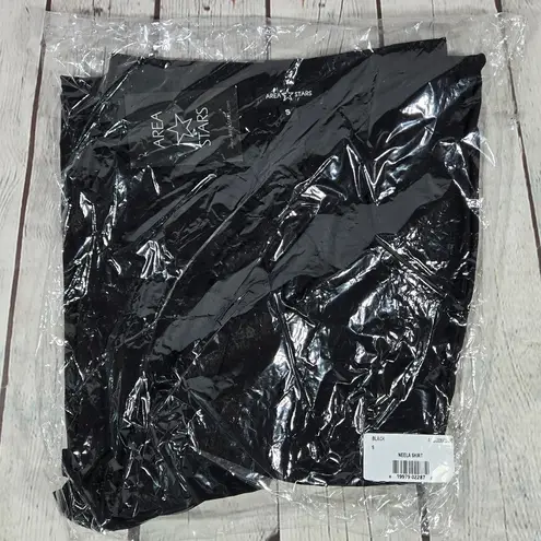 Area Stars Neela Draped Midi Skirt in Black S NWT