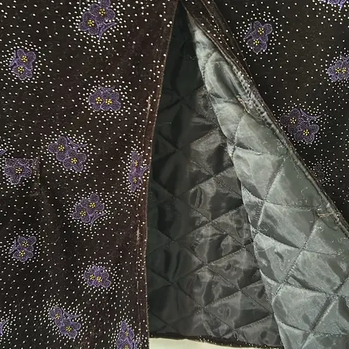 Vintage King Shing Velvet Embroidered Vest