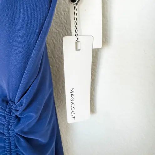 Magicsuit Swim Dress Womens Plus 24W Blue Adjustable Ruched Summer Beach Coastal