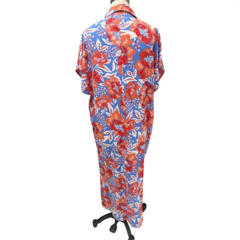 Sigrid Olsen NWT Linen Blend Floral Maxi Dress S Coastal Resort Vacation Style