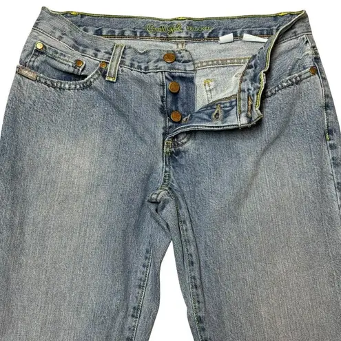 Cruel Girl Relaxed Low Rise Bootcut Split Hem Jeans Light Wash 3 Regular