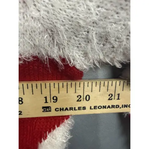 Ugly Christmas Sweater Dress Womens Large Red Gingerbread Sequin Candy Cane