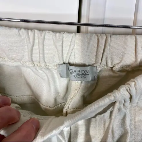 Ragabond Studio Drawstring Pant In Sage cream size small 100% organic cotton Tan - Image 5