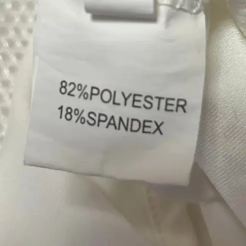 Women's White Black Ruffle Striped One Shoulder Stretch Bodysuit Top Size M Size M