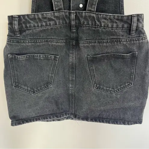 Pac Sun Women’s Black Denim Overall Mini Dress Size Small