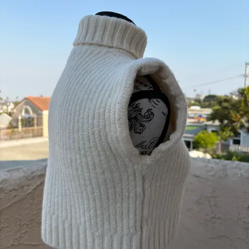 STAUD Bette merino wool rib-knit cap sleeve turtleneck sweater size S small NEW