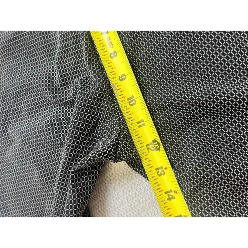 Willi Smith Black Print Women's Pants 12 Cotton Blend Zip Waist Straight Leg