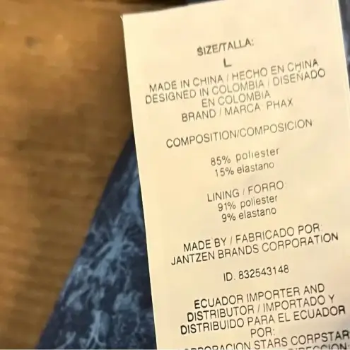 Phax‎ Blue Lovely Long Sleeve Rash Guard Size Large