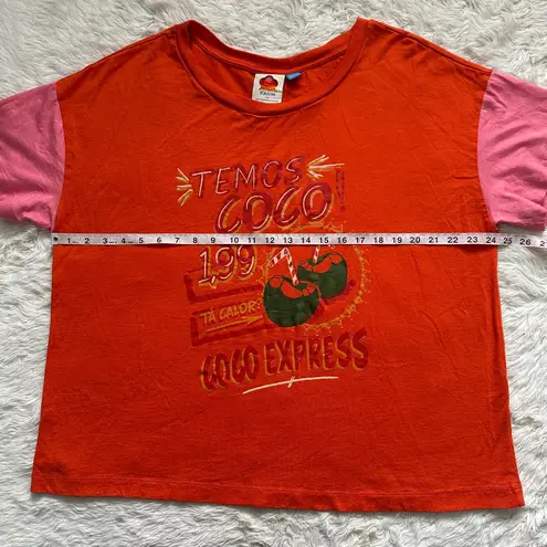 Farm Rio x Anthropologie Top Oversized Graphic Tee Short Sleeve Petite Sz LP