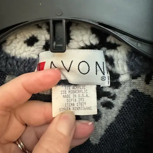 Lavon Vintage  snowflake zip up Sherpa