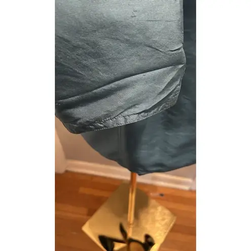 Russell Kemp Blazer SZ 10 100% Silk and Silk Lined Vintage Shoulder Pads Y2K Green