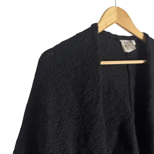 Elk Black Chale Wool Oversized Wrap Poncho Sweater Size undefined