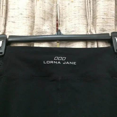 Lorna Jane Crop Black Mesh Leggings
