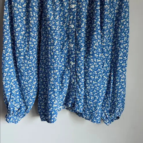 EMERSON FRY Pablo Flowers Frances Blouse Medium Blue