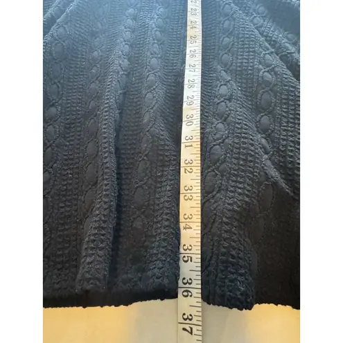 W. by Wantable Womens Dress Sz Medium Black Fit & Flared Textured Boho Bohemian