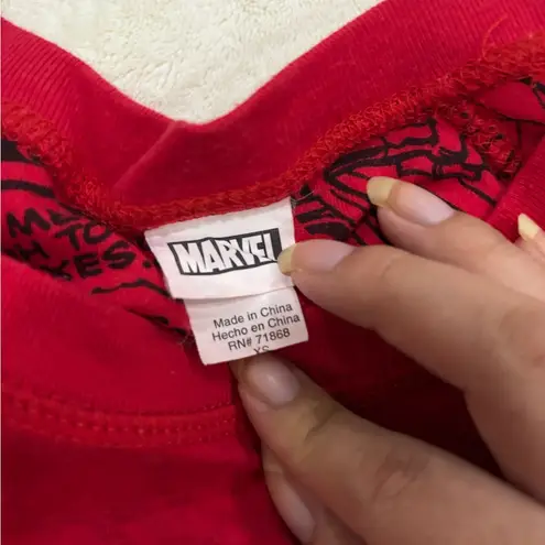 Marvel  Red Crew Neck Sweater with Superhero Faces
