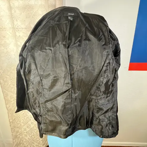 Alfani vintage black leather jacket- Women size S