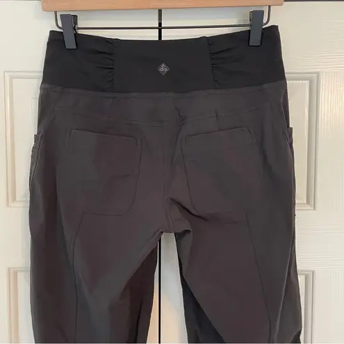 prAna  Summit Crop Pants Capri Sz Small Black Nylon Hiking Outdoors