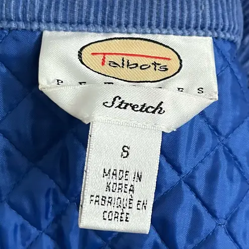 Talbots  Petites • Blue Quilted Jacket with Snap Buttons - Image 6