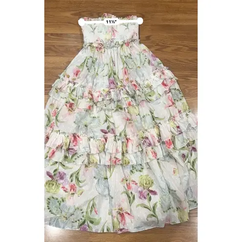 Needle & Thread Rose Bluebell Bandeau Ballerina Dress Pink Floral Tulle Gown Us4