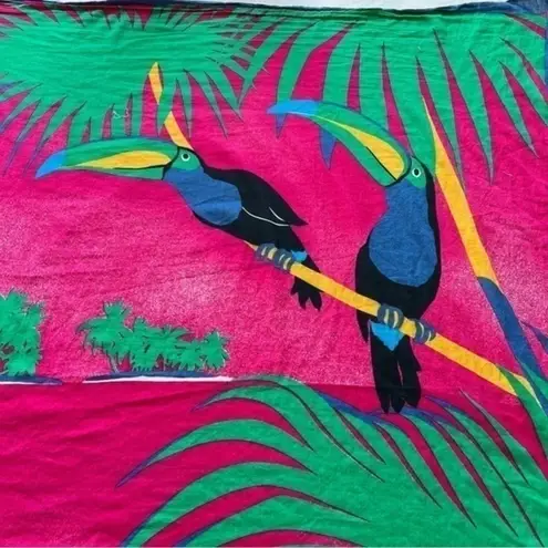 Jacques Rollet toucans Sarong Wrap tropical paradise Vintage Pink Size undefined