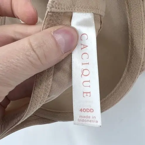 Cacique Women's Padded Lightly Lined Full Coverage T-Shirt Bra Beige Size 40DD