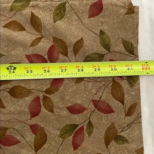 Susan Bristol Brown Fall Leaves Patterned Midi Skirt Womens Size 10