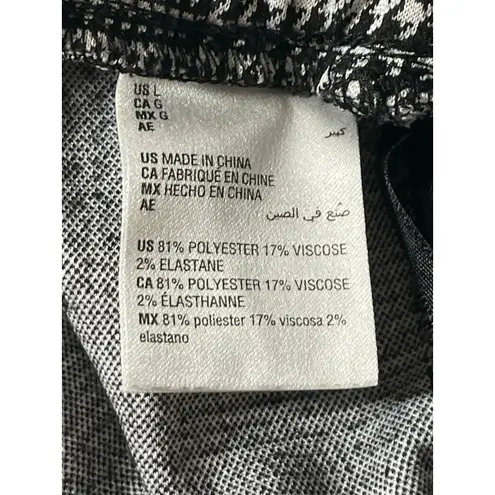 Bar III  Women's Black White Plaid High Rise Tapered Jogger Sweat Pants Size L